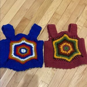 Vintage!!! Granny vests actually made in the 70’s!!!!! Price is for both
